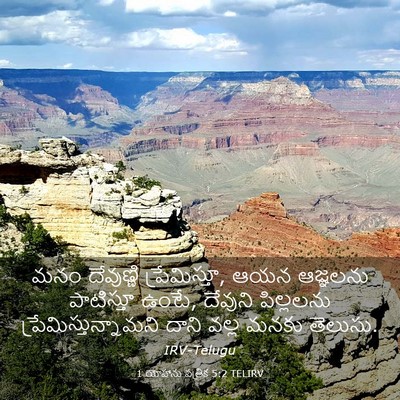 Picture 03 - 1 యోహాను పత్రిక 5:2 TELIRV - మనం దేవుణ్ణి - Bible Verse Picture