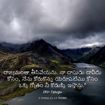 Picture 03 - 1 రాజులు 11:13 TELIRV - రాజ్యమంతా - Bible Verse Picture