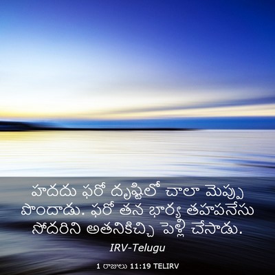Picture 03 - 1 రాజులు 11:19 TELIRV - హదదు ఫరో దృష్టిలో - Bible Verse Picture