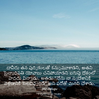 Picture 03 - 1 రాజులు 11:21 TELIRV - దావీదు తన - Bible Verse Picture