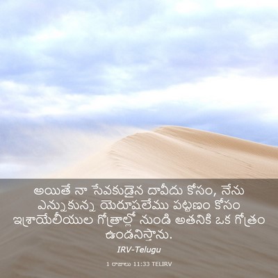Picture 03 - 1 రాజులు 11:33 TELIRV - అయితే నా సేవకుడైన - Bible Verse Picture