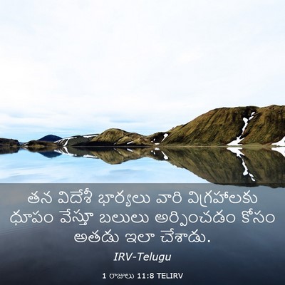 Picture 03 - 1 రాజులు 11:8 TELIRV - తన విదేశీ భార్యలు - Bible Verse Picture
