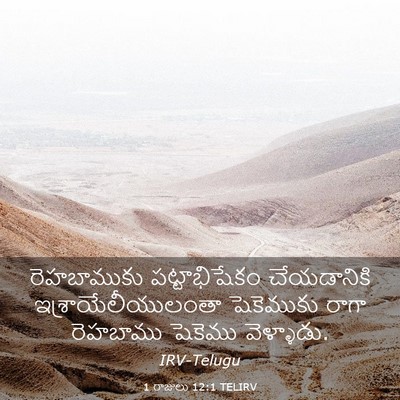 Picture 03 - 1 రాజులు 12:1 TELIRV - రెహబాముకు - Bible Verse Picture