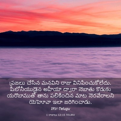 Picture 03 - 1 రాజులు 12:15 TELIRV - ప్రజలు చేసిన - Bible Verse Picture