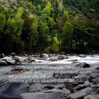 Picture 03 - 1 రాజులు 12:26 TELIRV - యరొబాము ఇలా - Bible Verse Picture