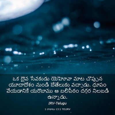 Picture 03 - 1 రాజులు 13:1 TELIRV - ఒక దైవ సేవకుడు - Bible Verse Picture