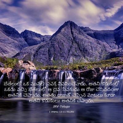 Picture 03 - 1 రాజులు 13:11 TELIRV - బేతేలులో ఒక ముసలి - Bible Verse Picture
