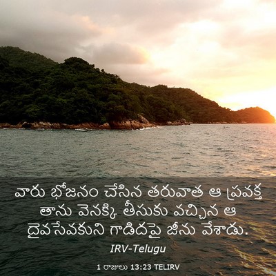 Picture 03 - 1 రాజులు 13:23 TELIRV - వారు భోజనం చేసిన - Bible Verse Picture