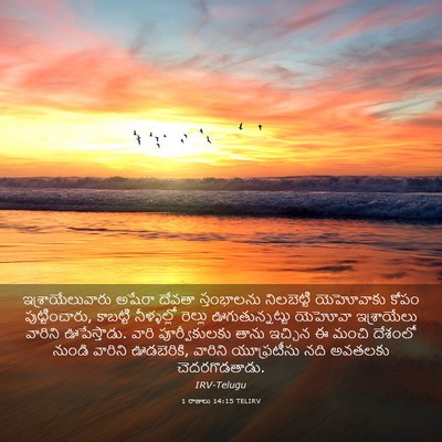 Picture 03 - 1 రాజులు 14:15 TELIRV - ఇశ్రాయేలువారు - Bible Verse Picture