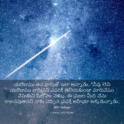 Picture 03 - 1 రాజులు 14:2 TELIRV - యరొబాము తన - Bible Verse Picture