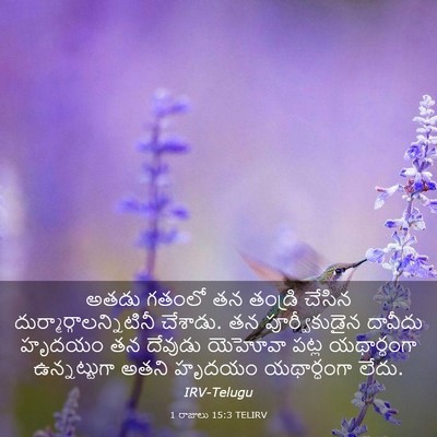 Picture 03 - 1 రాజులు 15:3 TELIRV - అతడు గతంలో తన - Bible Verse Picture