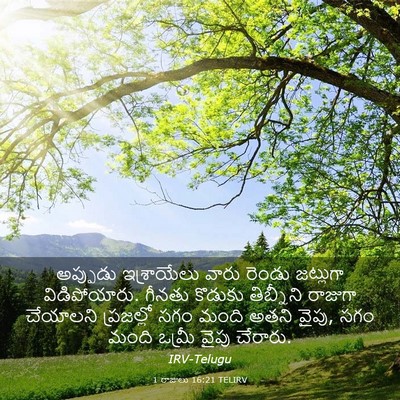 Picture 03 - 1 రాజులు 16:21 TELIRV - అప్పుడు ఇశ్రాయేలు - Bible Verse Picture