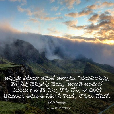 Picture 03 - 1 రాజులు 17:13 TELIRV - అప్పుడు ఏలీయా - Bible Verse Picture