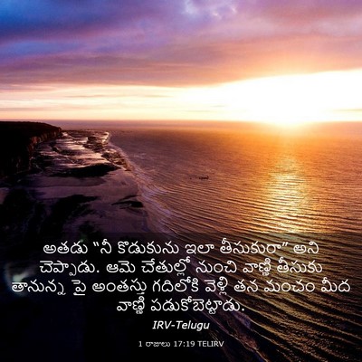 Picture 03 - 1 రాజులు 17:19 TELIRV - అతడు “నీ కొడుకును - Bible Verse Picture