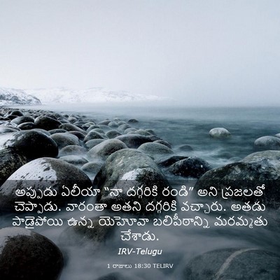 Picture 03 - 1 రాజులు 18:30 TELIRV - అప్పుడు ఏలీయా “నా - Bible Verse Picture