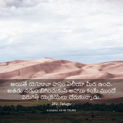 Picture 03 - 1 రాజులు 18:46 TELIRV - అయితే యెహోవా - Bible Verse Picture
