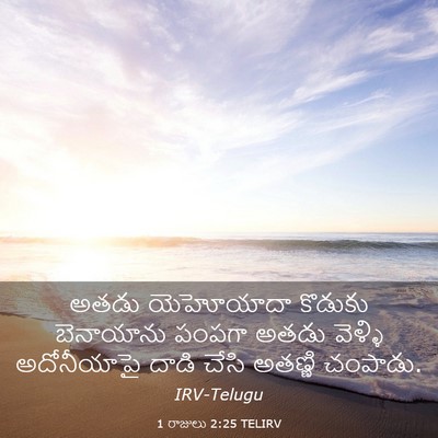 Picture 03 - 1 రాజులు 2:25 TELIRV - అతడు యెహోయాదా - Bible Verse Picture
