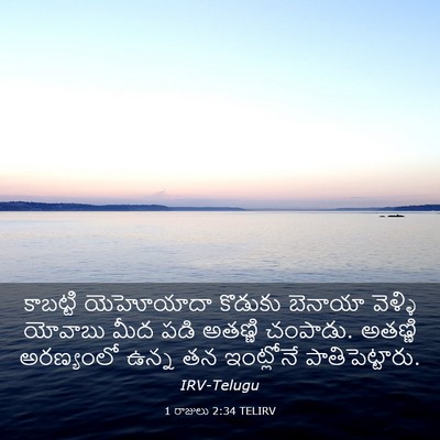 Picture 03 - 1 రాజులు 2:34 TELIRV - కాబట్టి యెహోయాదా - Bible Verse Picture