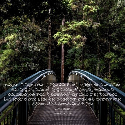 Picture 03 - 1 రాజులు 2:4 TELIRV - అప్పుడు ‘నీ - Bible Verse Picture