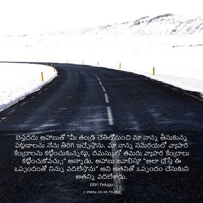 Picture 03 - 1 రాజులు 20:34 TELIRV - బెన్హదదు అహాబుతో - Bible Verse Picture