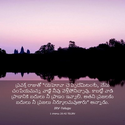 Picture 03 - 1 రాజులు 20:42 TELIRV - ప్రవక్త రాజుతో - Bible Verse Picture