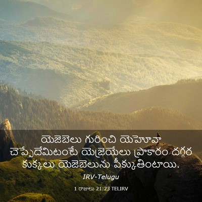 Picture 03 - 1 రాజులు 21:23 TELIRV - యెజెబెలు గురించి - Bible Verse Picture