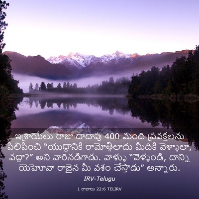 Picture 03 - 1 రాజులు 22:6 TELIRV - ఇశ్రాయేలు రాజు - Bible Verse Picture