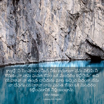 Picture 03 - 1 రాజులు 5:5 TELIRV - కాబట్టి ‘నీ - Bible Verse Picture