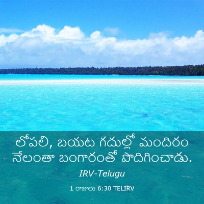 Picture 03 - 1 రాజులు 6:30 TELIRV - లోపలి, బయట గదుల్లో - Bible Verse Picture