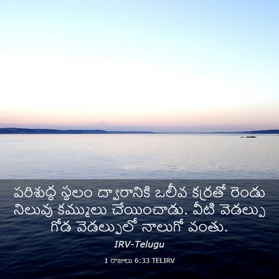 Picture 03 - 1 రాజులు 6:33 TELIRV - పరిశుద్ధ స్థలం - Bible Verse Picture