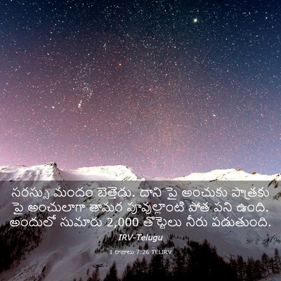 Picture 03 - 1 రాజులు 7:26 TELIRV - సరస్సు మందం - Bible Verse Picture