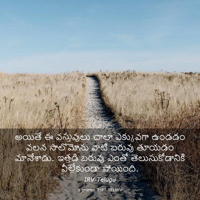 Picture 03 - 1 రాజులు 7:47 TELIRV - అయితే ఈ వస్తువులు - Bible Verse Picture