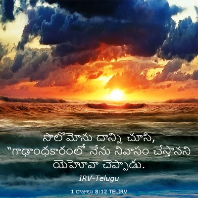 Picture 03 - 1 రాజులు 8:12 TELIRV - సొలొమోను దాన్ని - Bible Verse Picture