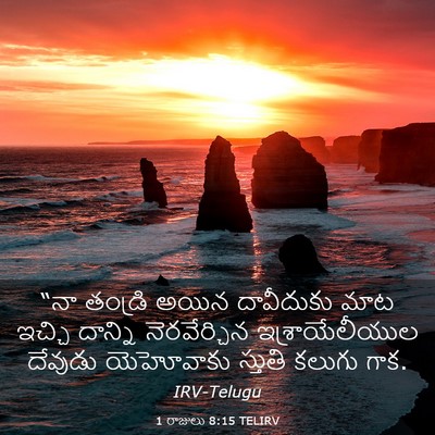Picture 03 - 1 రాజులు 8:15 TELIRV - “నా తండ్రి అయిన - Bible Verse Picture