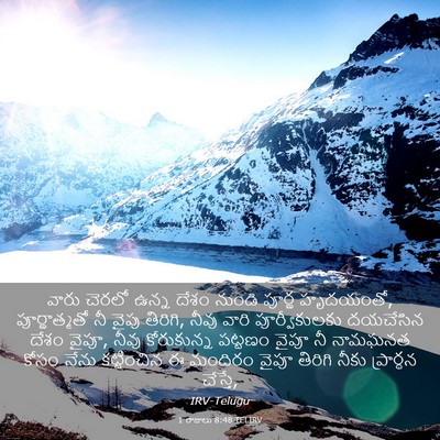 Picture 03 - 1 రాజులు 8:48 TELIRV - వారు చెరలో ఉన్న - Bible Verse Picture