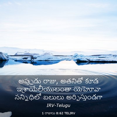 Picture 03 - 1 రాజులు 8:62 TELIRV - అప్పుడు రాజు, - Bible Verse Picture