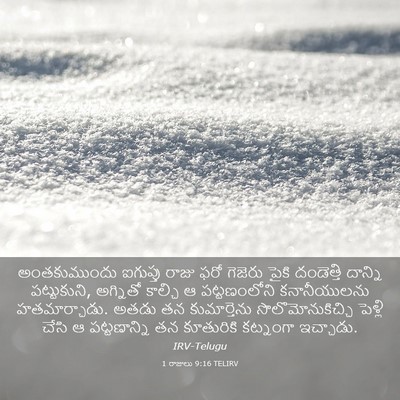 Picture 03 - 1 రాజులు 9:16 TELIRV - అంతకుముందు - Bible Verse Picture