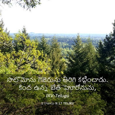 Picture 03 - 1 రాజులు 9:17 TELIRV - సొలొమోను గెజెరును - Bible Verse Picture