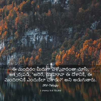 Picture 03 - 1 రాజులు 9:8 TELIRV - ఈ మందిరం మీదుగా - Bible Verse Picture