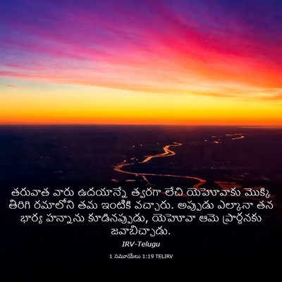 Picture 03 - 1 సమూయేలు 1:19 TELIRV - తరువాత వారు - Bible Verse Picture