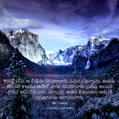 Picture 03 - 1 సమూయేలు 1:28 TELIRV - కాబట్టి నేను ఆ - Bible Verse Picture