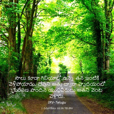 Picture 03 - 1 సమూయేలు 10:26 TELIRV - సౌలు కూడా - Bible Verse Picture