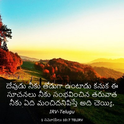Picture 03 - 1 సమూయేలు 10:7 TELIRV - దేవుడు నీకు - Bible Verse Picture