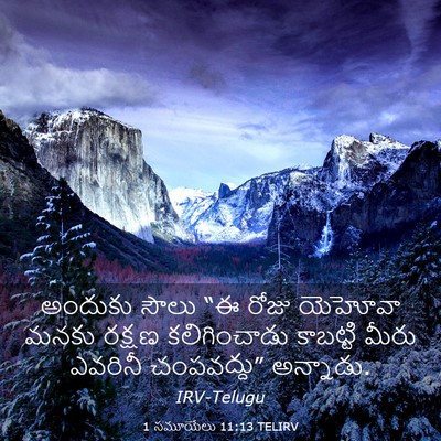 Picture 03 - 1 సమూయేలు 11:13 TELIRV - అందుకు సౌలు “ఈ - Bible Verse Picture