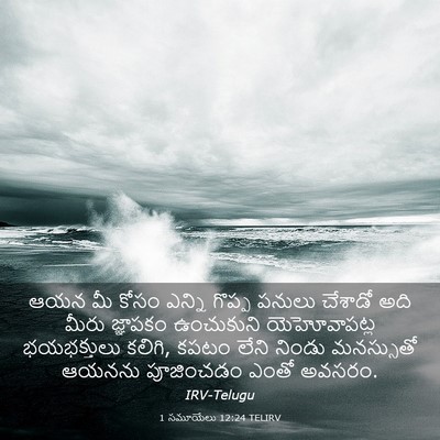 Picture 03 - 1 సమూయేలు 12:24 TELIRV - ఆయన మీ కోసం ఎన్ని - Bible Verse Picture