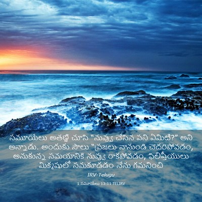 Picture 03 - 1 సమూయేలు 13:11 TELIRV - సమూయేలు అతణ్ణి - Bible Verse Picture