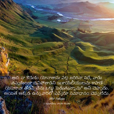 Picture 03 - 1 సమూయేలు 14:39 TELIRV - అది నా కొడుకు - Bible Verse Picture