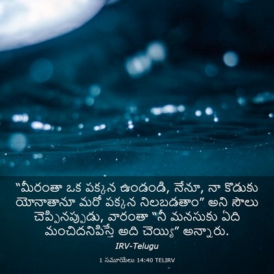 Picture 03 - 1 సమూయేలు 14:40 TELIRV - “మీరంతా ఒక పక్కన - Bible Verse Picture