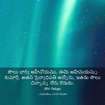 Picture 03 - 1 సమూయేలు 14:50 TELIRV - సౌలు భార్య - Bible Verse Picture