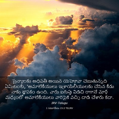 Picture 03 - 1 సమూయేలు 15:2 TELIRV - సైన్యాలకు అధిపతి - Bible Verse Picture